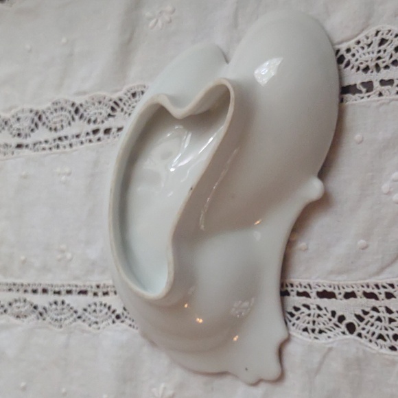 1940s or earlier small candy dish approx 5 inches wide has a name Fran C on stem - Picture 4 of 5